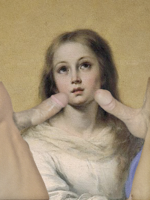 Obra: Porno Divino - Collage IA 2022
