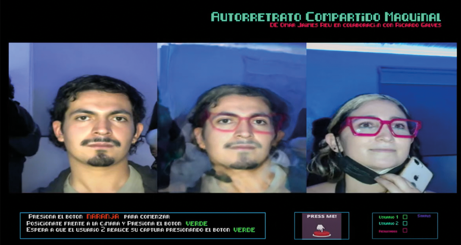 Autorretrato Compartido - Video instalación interactiva- Omar Jaimes Rew